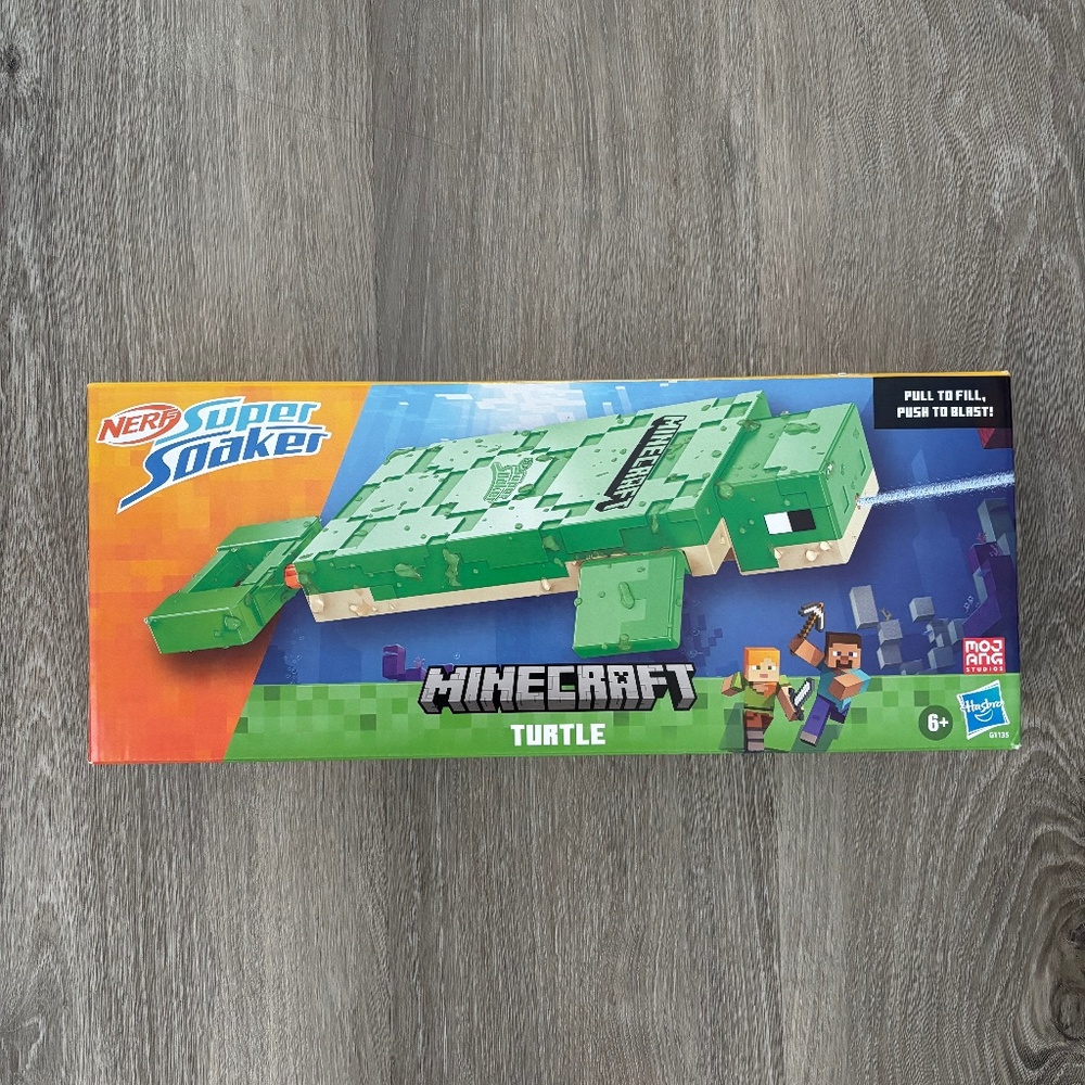 NEW Nerf Super Soaker MINECRAFT TURTLE Water Blaster Outdoor Water Toys Squirter